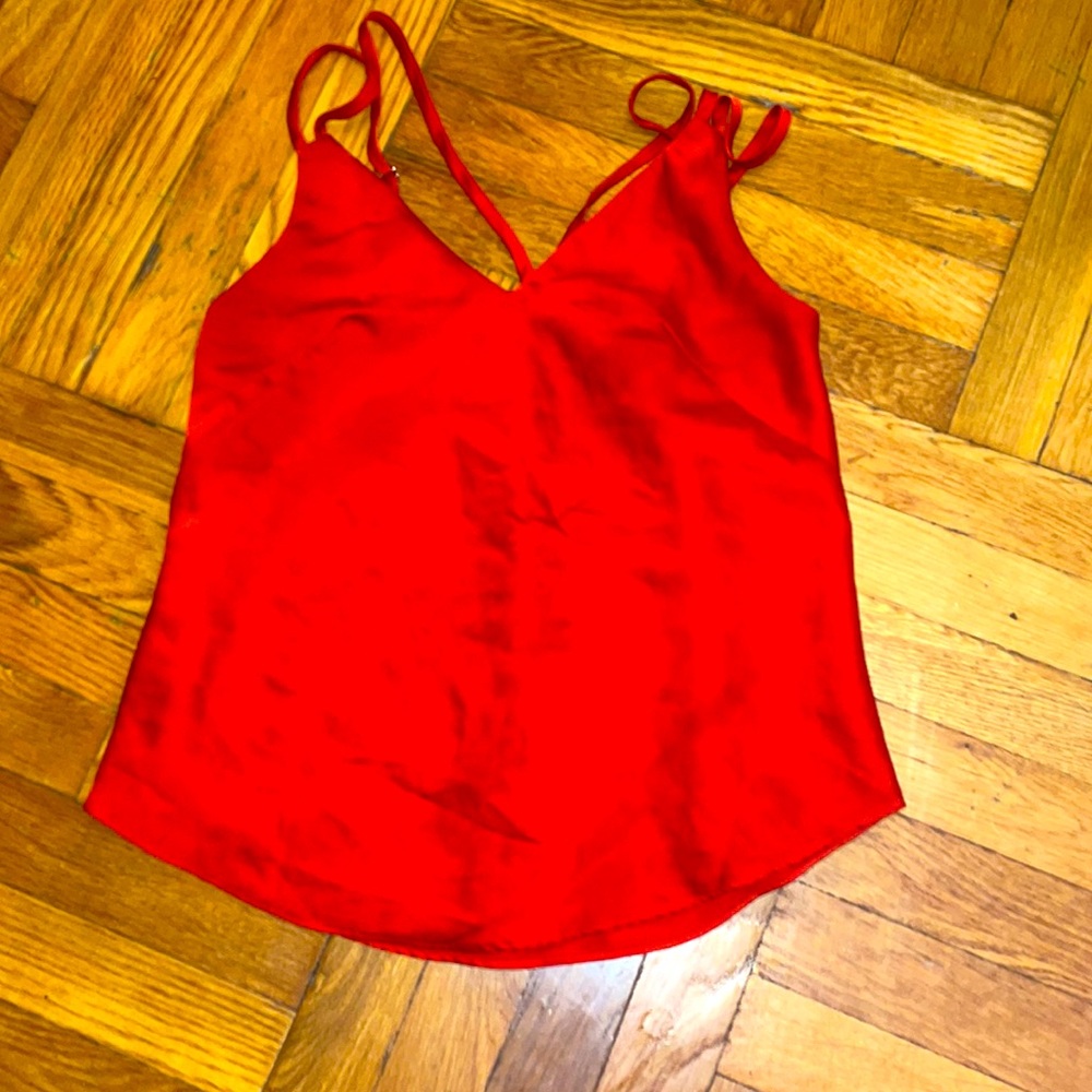 RACHEL Rachel Roy burnt orange silk chamo